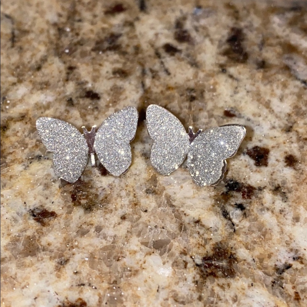 Sparkly butterfly earrings
